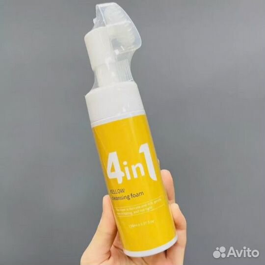 4in1, Пенка для умывания с массажной щеточкой, 150
