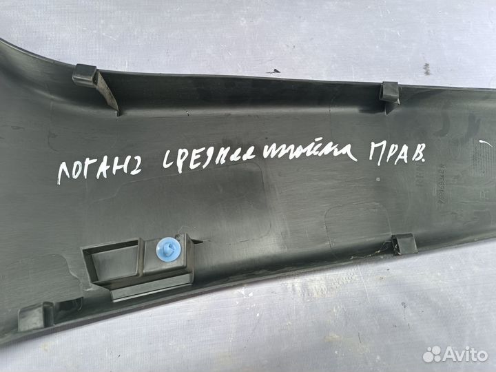 Обшивка средней правой стойки низ Renault Logan 2