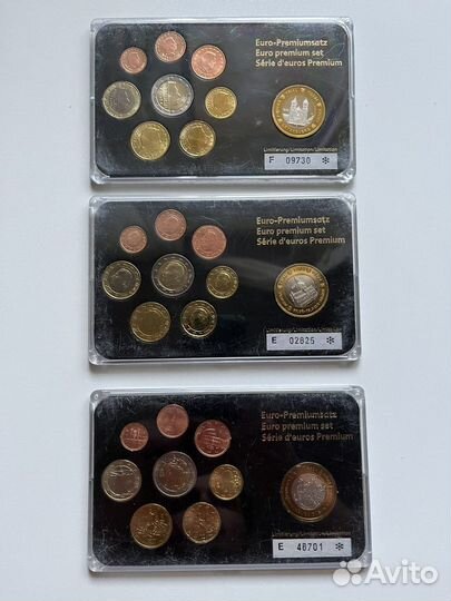 Набор коллекционых монет Евро, нумизматика