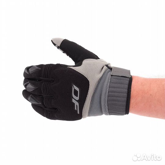 51557 Перчатки DragonFly Enduro серо-черный