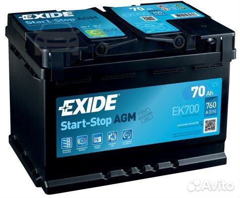 AGM Аккумулятор Exide EK700