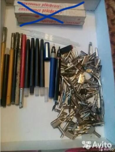 Прибор письменный СССР, шариковые и перьевые ручки