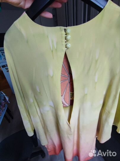 Платье из шифона, холодный батик ручная роспись