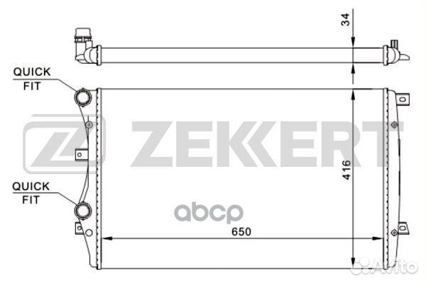 Радиатор охл. дв. Audi A3 II 03- TT II 08- Sk