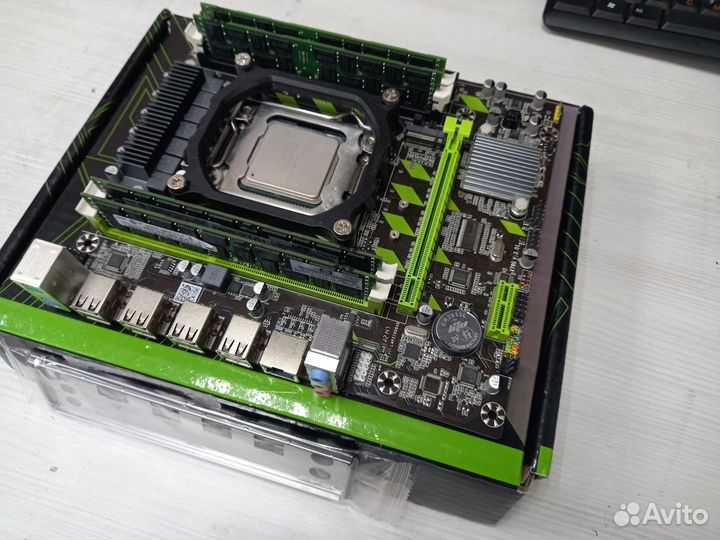 Связка 16 ядер E5-2650v23.40 Tb+мать X79+32Гб