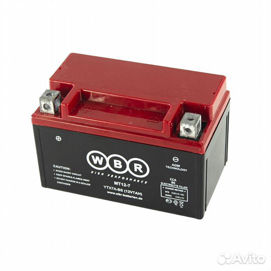 MT12-7 WBR Аккумулятор (150х87х93 мм) YTX7A-BS