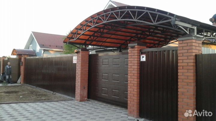 Строительство домов, кровля, навесы,заборы,отделка