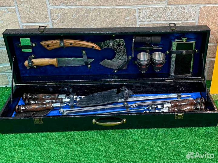 Подарочный шашлычный набор в кейсе