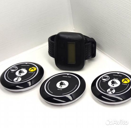 Кнопка вызова официанта, персонала с часами Эконом