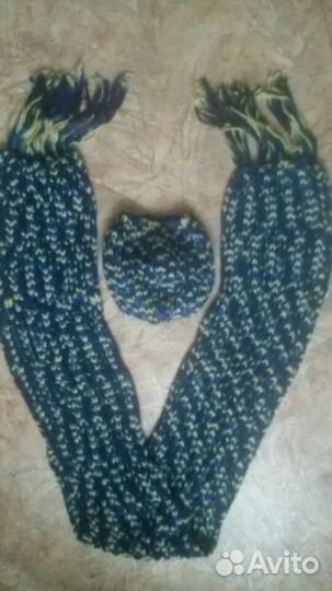 Новые женский шарф+берет(комплект)