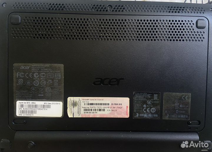Нетбук Acer aspire one d270