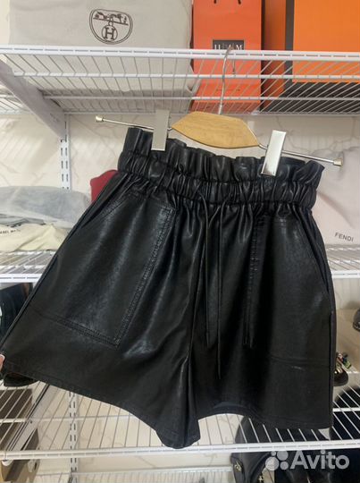 Шорты из эко кожи