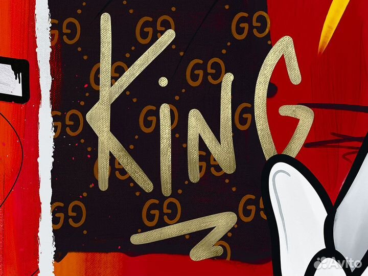 Картина поп арт кролик Багз