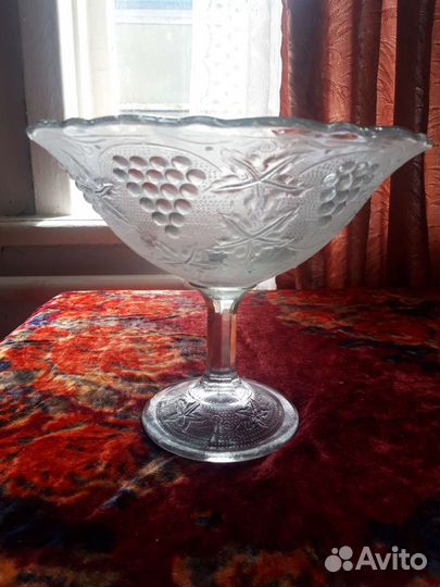 Ваза для фруктов на ножке СССР