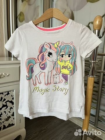 Джинсы и футболка для девочки (116-122) объявление продам
