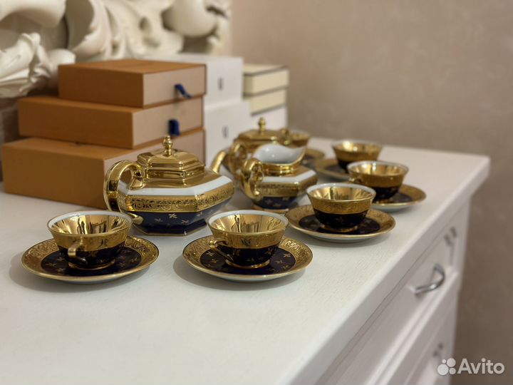 Антикварный кофейный сервиз Limoges (Лимож)