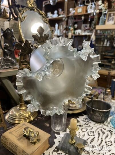 Антикварная, настольная лампа, модерн, 19век