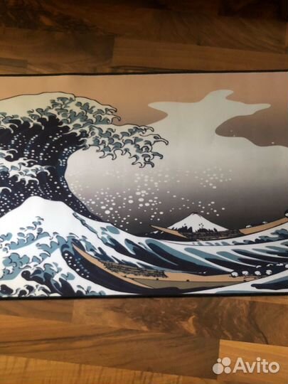 Большой коврик для мыши большая волна в канагаве