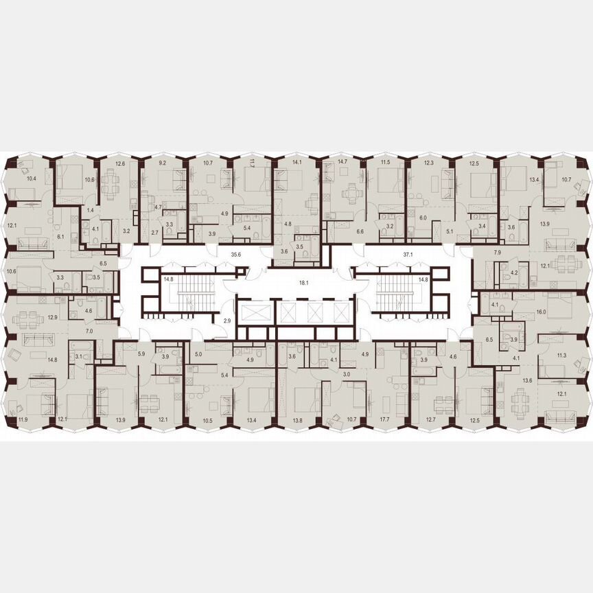 3-к. квартира, 52,5 м², 4/28 эт.