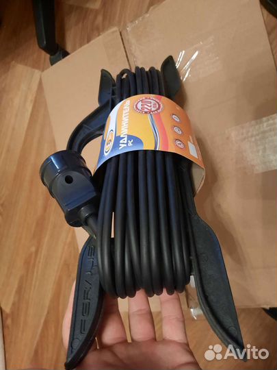 Удлинитель 10 метров 1 розетка для дачи/гаража