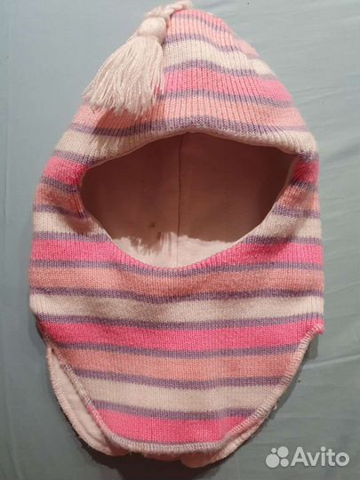 Шапка шлем для девочки зима