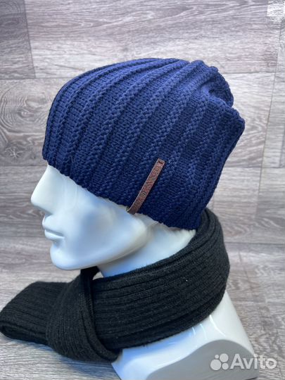 Шапка мужская вязаная из шерсти, Oxigon