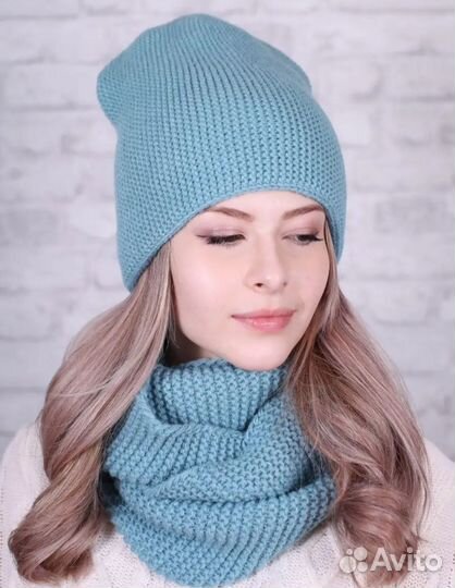 Комплект шапка и снуд женский новый