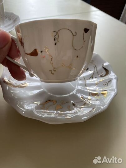 Чашка фарфоровая с блюдцем