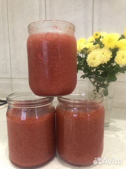 Варенье клубничное протертое с сахаром