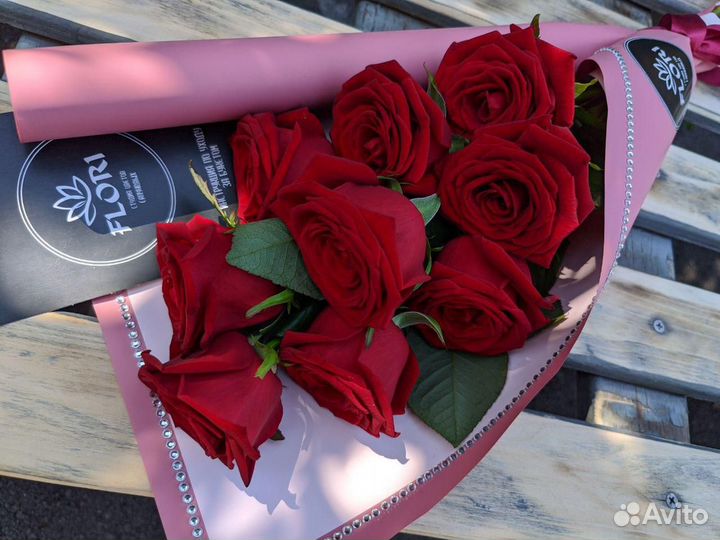 9 роз букет 