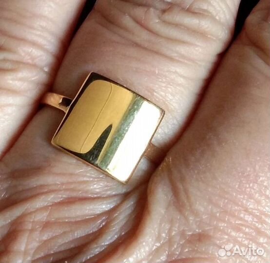 Серебряное кольцо, позолота