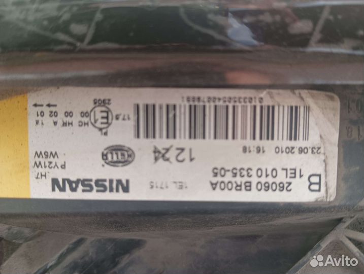 Фары nissan qashqai J10