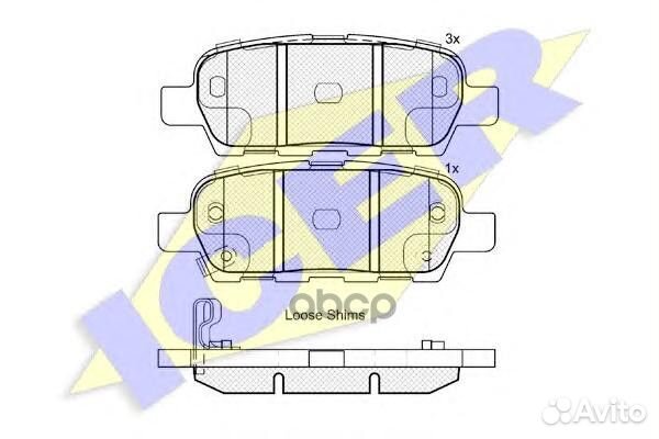 181838 колодки дисковые задние Infinity G35 3