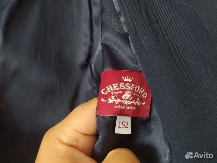 Пиджак школьный тёмно-синий рост 152