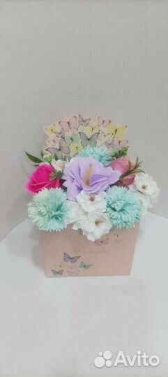 Букет из мыльных цветов