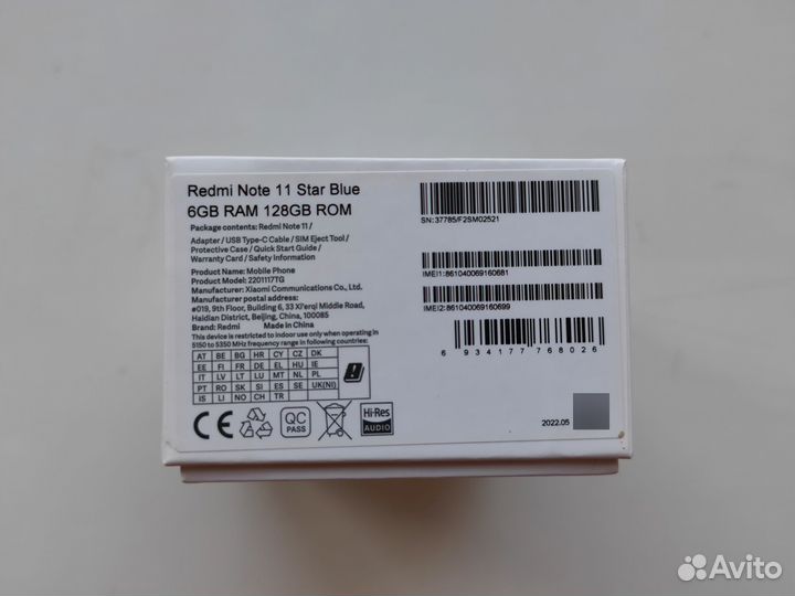 Xiaomi Redmi Note 11, 6/128 ГБ