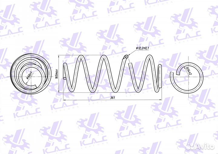 Пружина (2 шт.) передней подвески LADA Priora