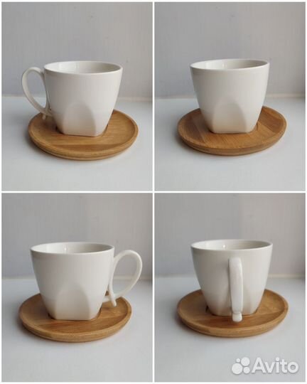 Новая кофейная чашка кружка с подставкой 200 мл
