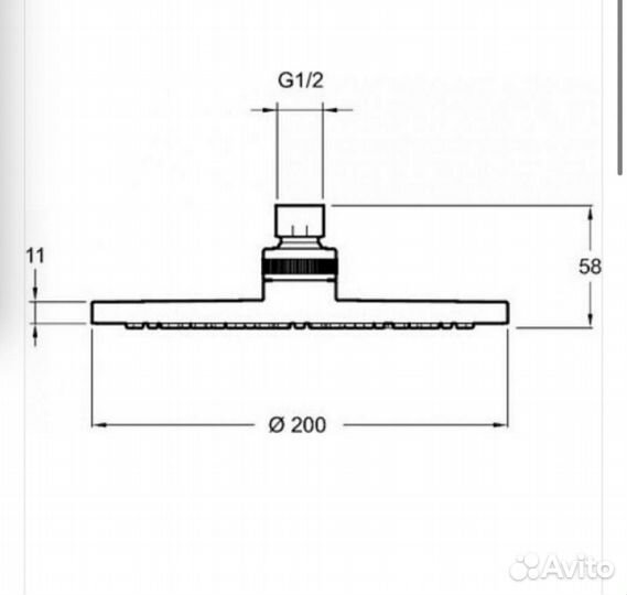 Верхний душ Jacob Delafon Brive E21755-CP