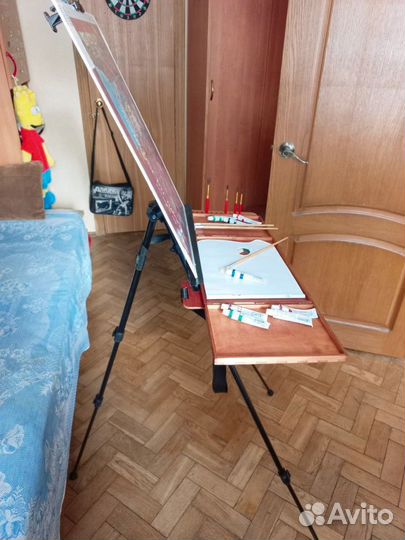 Этюдник палитра навесная + мольберт