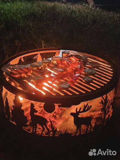 Костровая чаша с дизайном