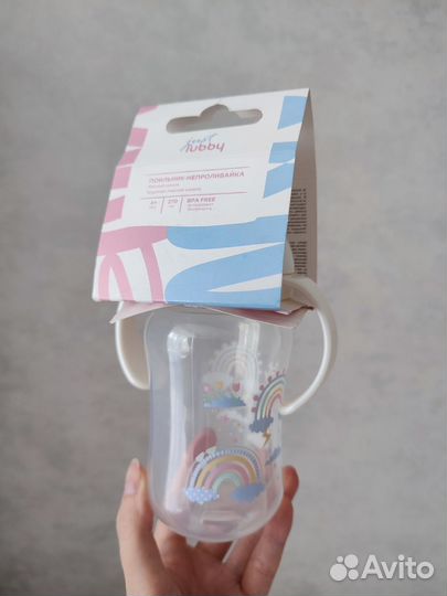 Поильник-непроливайка Lubby с силиконовым носиком