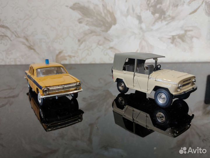 Модели авто 1 43 СССР, УАЗ 469, газ 24 Милиция