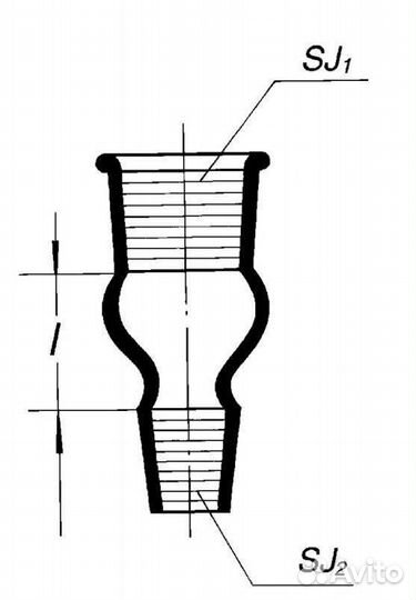 Переходник на шлиф, керн 19/26-муфта 29/32
