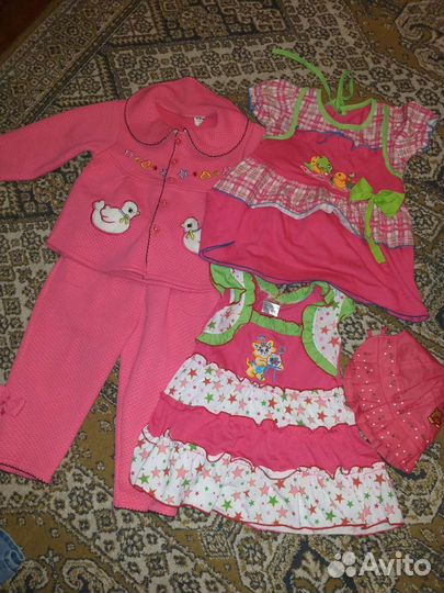 Новая одежда пакетом на девочку до 3 лет