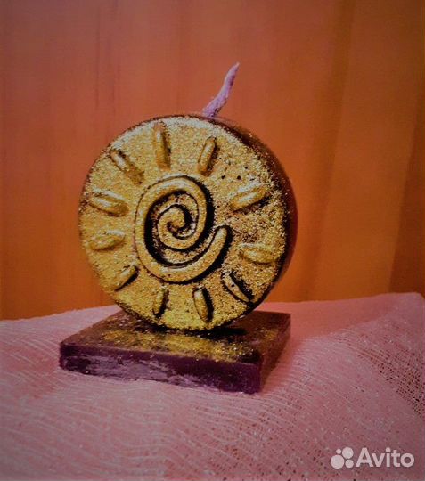 Свеча интерьерная Солнечная спираль