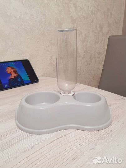 Автоматическая поилка + миска для животных