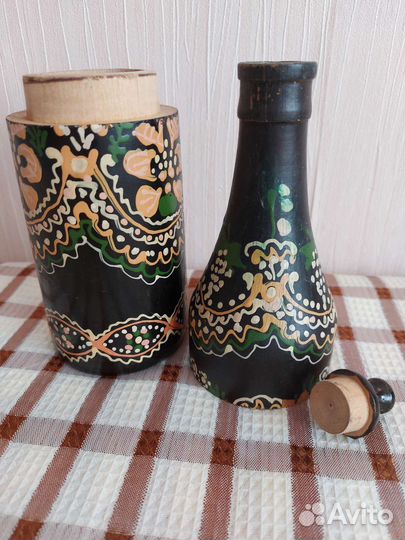 Бутылка-матрешка из дерева. СССР