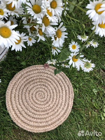 Салфетки сервировочные из джута ручной работы