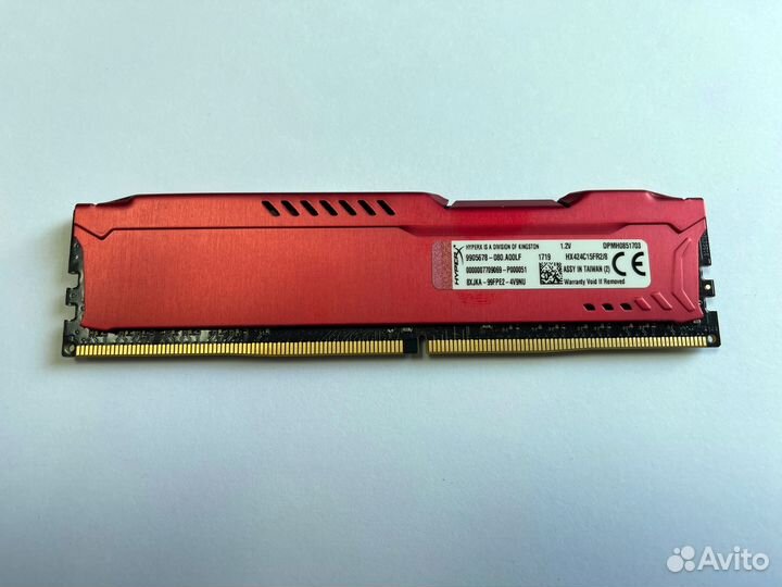 Kingston HyperX fury 8Gb 2133 Мгц DDR4